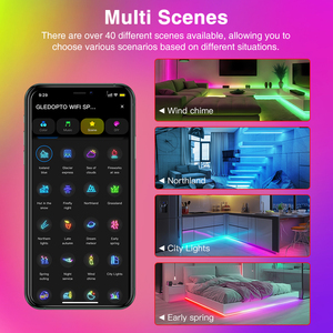 Controlador de Píxeles SPI Tuya GLEDOPTO, Iluminación Dinámica RGBW RGB, Sincronización con Música, Control por WiFi y ZigBee, App Smart Life, Compatible con <span class=keywords><strong>Google</strong></span> Assistant - Product Image 3