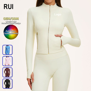 RUIQUWIN Wholesale Zip up <b>Yoga</b> <b>Jacket</b> Women Lightweight Eco-Friendly Pockets Gym Clothes 4XL 5XL Plus Size Sports <b>Jacket</b> - Product Image 1