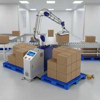 Paletizador de 6 Ejes JINWEI DS-CR35-U, 35 kg, 2246 mm, CE UL ISO 10218, 8 piezas/min, Cobot Dedicado de 5 Ejes para Apilado de Cajas en el Final de Línea