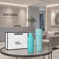 Coffret Cadeau Complet de Bouteilles Isothermes en Acier Inoxydable YEKEA Contatto pour la Rentrée Scolaire et les Cadeaux d'Entreprise – Isolation 12-24 Heures