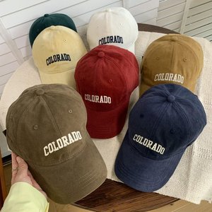 Gorra de Béisbol Bordada de Colorado, Unisex, de Algodón, Protección Solar, Estilo Pico de Pato, para Primavera/Verano - Product Image 1