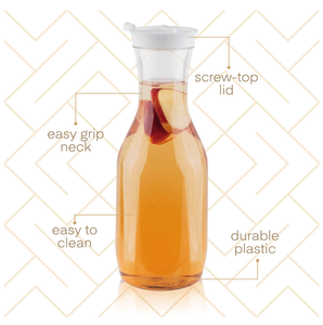 32oz rõ ràng nước nhựa bình carafes với Flip Top trắng có nắp đậy Heavy Duty nước giải khát bình <span class=keywords><strong>Jug</strong></span> cho nước trái cây hoặc cà phê đá - Product Image 2