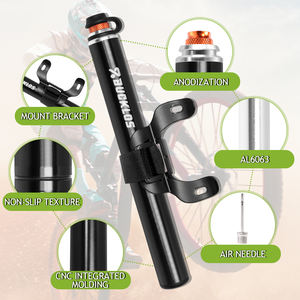 Pompa BUCKLOS ultraleggera in lega di alluminio CNC con manopola per valvole francesi/valvole americane, ricambi per biciclette. - Product Image 2