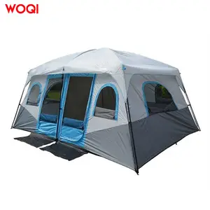 WOQI Outdoor 8-12 People's Space Double Layer Waterproof Home Camping Tent