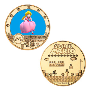 Envío Directo desde el Almacén, Moneda Conmemorativa de <span class=keywords><strong>Mario</strong></span> Bros de 40 mm, Insignia de Hierro Electrochapada, Regalo de Mercancía de Anime - Product Image 3