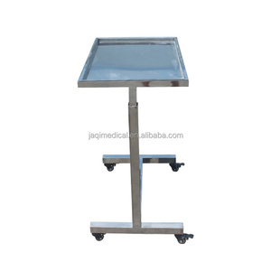 Table <span class=keywords><strong>auxiliaire</strong></span> simple en acier inoxydable JQ-SS01 pour clinique vétérinaire, chariot à instruments médicaux pour soins des animaux - Product Image 3