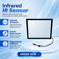 Layar Sentuh Inframerah 17 19 Inci dengan Kaca Tempered, Respon Cepat, Bebas Driver, USB Plug and Play