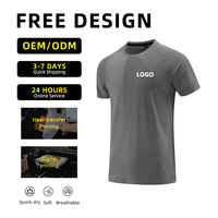 T-shirt en polyester résistant au froissement élastique à impression personnalisée 3 D T-shirt de gymnastique de jogging