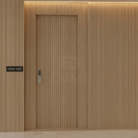 Porte intérieure en bois insonorisée et ignifugée conforme à la norme américaine UL 90 minutes, projet hôtelier, STC 45, porte d'entrée acoustique professionnelle en bois