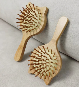 Peigne en bambou mini laser antistatique écologique, brosse à cheveux à coussin d'air personnalisée, brosse à cheveux en bois naturel de salon, brosse à cheveux de poche - Product Image 3