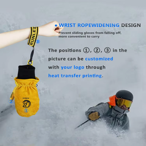 Meilleurs gants de ski et de snowboard pour enfants et hommes, doublure en cuir de porc sublimé pour temps froid - Product Image 4
