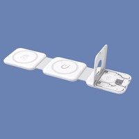 Chargeur sans fil pliable 3 en 1 personnalisé avec logo, chargeur sans fil portable pour voyage, chargeur sans fil multi-appareils