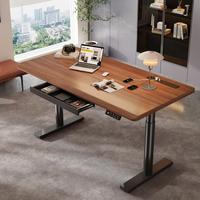 Bureau debout réglable en hauteur avec plateau MFC de 25 mm, design festonné, cadre en acier anti-collision pour espace de travail professionnel