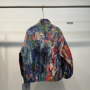 Chaquetas de Motociclista Unisex Acolchadas con Cierre y Cuello Redondo, 100% Algodón, Impresión 3D Personalizada, Ajuste Holgado Informal, Impermeables, Servicio OEM, Estilo Universitario - Product Image 2