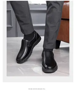 Zapatos informales de cuero para hombre, Calzado cómodo de negocios, diario, Jeans, novedad de 2023