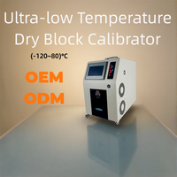 OEM/ODM USB Dual Channel LCD Display Kalibrator Blok Kering Suhu Ultra Rendah Pemanasan/Pendinginan Cepat RTD/Thermocouple -120C