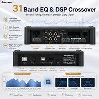 Processeur audio 8 canaux 4 entrées 8 sorties, amplificateur DSP de voiture classe D, égaliseur 31 bandes, crossover, réglage via PC et application pour l'audio automobile