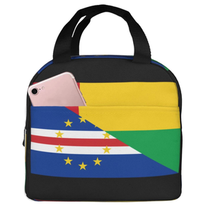 Sac fourre-tout portable pour pique-nique en plein air <span class=keywords><strong>Cap</strong></span>-<span class=keywords><strong>Vert</strong></span>, sac à repas avec drapeau national pour voyage, pique-nique, école, bureau, personnalisable - Product Image 5