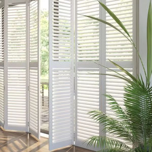 Fenêtre coulissante sur rail personnalisée pour intérieur, porte française pliante à double battant, volets de style plantation pour la décoration - Product Image 2