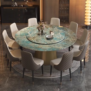 Table ronde en marbre vert <span class=keywords><strong>Amazon</strong></span> <span class=keywords><strong>de</strong></span> luxe italien sur mesure, acier inoxydable sur mesure pour villa <span class=keywords><strong>de</strong></span> luxe - Product Image 1
