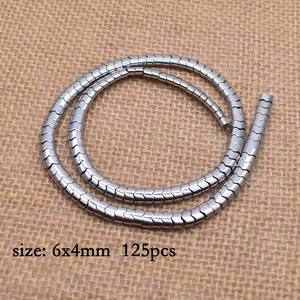 Naturstein Hämatit Perlen Wellenform lose Abstands perlen für Schmuck herstellung Armband Design - Product Image 6