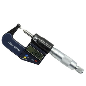 0-25 मिमी 30/60 डिग्री डिजिटल दोहरी इंगित माइक्रोमीटर 0.001 मिमी विशेष मापने सिर बाहरी व्यास माइक्रोमीटर ट्यूब दीवार मोटाई - Product Image 1