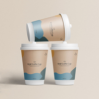 Vente en gros Gobelets compostables à emporter avec logo imprimé personnalisé jetables biodégradables 4oz 12oz 16oz Gobelets en papier pour café simple paroi à double paroi