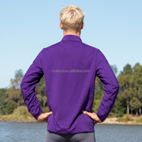 Veste de sport rafraîchissante instantanée I2cool - Antimicrobienne UPF 50+ pour la course, tricotée unie avec fermeture éclair frontale, été automne printemps, 100% sans couture