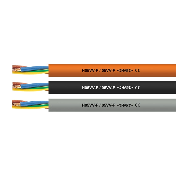 H05VV-F H05VV5-F H05VV-K PVC Sheathed Flexible Cables 300/500V European Cord HAP  Copper Electrical Power Cable 2*0.75-6mm