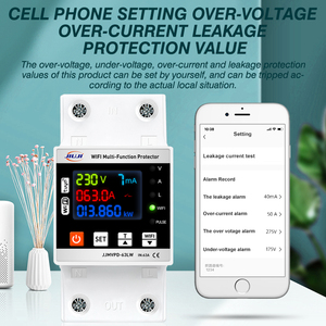 Protector de Fugas Monofásico JIUJI 2.5P AC 220V con Pantalla LCD, Medidor de Protección Contra <span class=keywords><strong>Sobretensiones</strong></span> y Sobrecarga con WIFI - Product Image 6