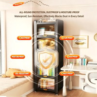 Meuble de rangement modulaire autoportant en acier pour salon, servant de buffet