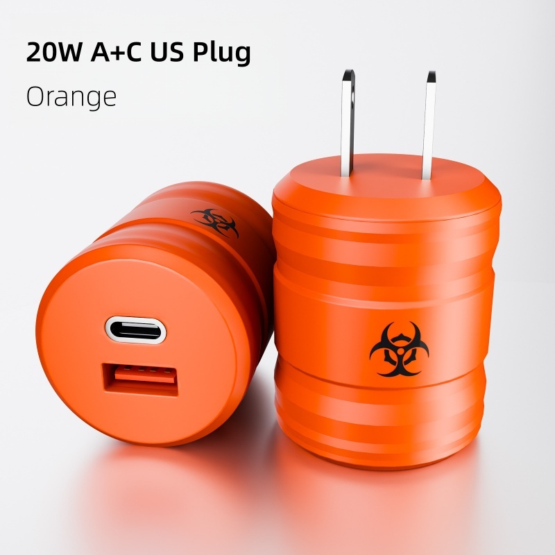 Orange USB-A+C
