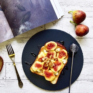 <span class=keywords><strong>Plateau</strong></span> de service rond en ardoise noire naturelle, <span class=keywords><strong>plateau</strong></span> à fromage, vaisselle personnalisée à prix abordable, vente chaude - Product Image 5
