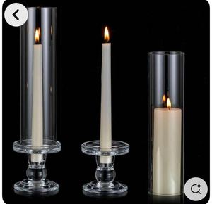 Portacandele <span class=keywords><strong>in</strong></span> <span class=keywords><strong>Vetro</strong></span> Hurricane Fatto a Mano, Cilindrico con 2 Estremità Aperte, Trasparente e Resistente al Calore, Decorazione per la Casa - Product Image 2