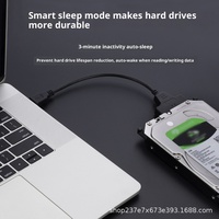 Kabel USB 2.0/3.0/Type-C ke SATA 30cm dengan Daya DC untuk SSD/HDD 2.5/3.5 Inch, Berjaket PVC dan Terlindungi