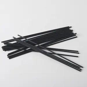 Diffuseur de barre en fibre de polyester noir vente directe d'usine bâtons de diffuseur de roseau en fibre de polyester