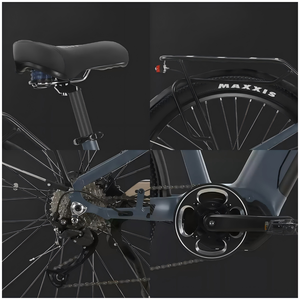 Nouveau VTT électrique EUROBIKE 500W 750W avec porte-bagages arrière, batterie lithium 48V, vélo électrique pour adultes, livraison DDP aux États-Unis - Product Image 2