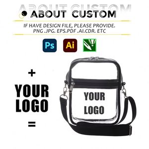 Nouveau sac à bandoulière transparent en PVC, sac messager tendance avec logo personnalisé - Product Image 2