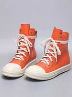 Chaussures montantes décontractées pour hommes et femmes en cuir véritable à lacets avec fermeture éclair et motif étoile à cinq branches, noires, pour l'été et l'automne