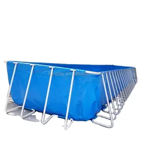 INTEX-PISCINA RECTANGULAR ULTRA XTR 26374, estante de tubería multipersona, marco de Metal, para piscina sobre el suelo