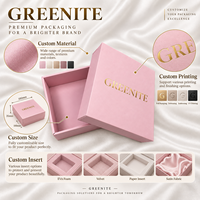 Boîte d'emballage de bijoux haut de gamme personnalisée en relief, écologique, avec fermeture magnétique, en papier rigide rose, doublure en velours pour bagues