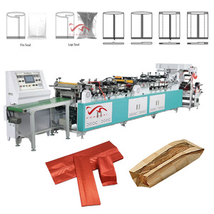 Machine à fabriquer des sacs en papier composite pour sandwichs à fond en V, machine à fabriquer des sacs debout à fermeture centrale pour aliments - Product Image 1