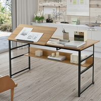 Grand bureau d'artisanat d'art moderne multifonctionnel poste de travail de dessin en bois pour PC portable pour l'étude de l'écriture