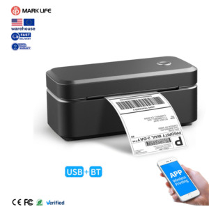 طابعة ملصقات حرارية محمولة W-Marklife X4 بدقة 203 نقطة في البوصة، طابعة ملصقات مقاومة للماء مقاس 4×6 بوصة مع اتصال <span class=keywords><strong>USB</strong></span>/لاسلكي/تطبيق - Product Image 1