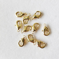 Juya — fermoir à mousqueton en plaqué or 18k, 12mm, pour la fabrication de bijoux, vente en gros de cordon en métal, fermoir à collier