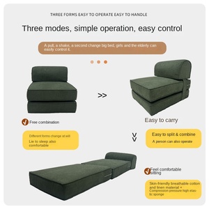 Sofá de compresión al vacío sin marco, reclinable plegable multifuncional, tela de polímero moderna resistente al desgaste, conveniente para la sala de estar - Product Image 2