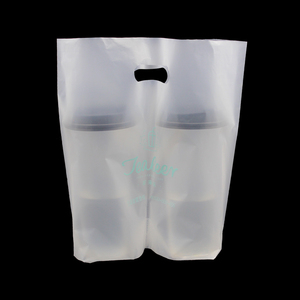 Bán Chạy Nhất Nhựa Cup Carry <span class=keywords><strong>Bag</strong></span> Dùng Một Lần Trà Sữa Lấy Đi Túi Bao Bì Túi - Product Image 1