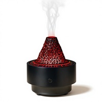 Nouveau Diffuseur d'Arômes à Flamme Volcanique 2025 – Petit Humidificateur d'Air de Bureau à Grande Pulvérisation, Silencieux et à Brancher