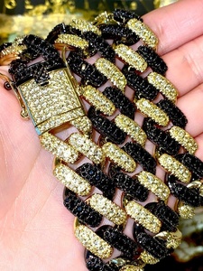 Fabbrica di alta qualità pesante grande Hip Hop gioielli da uomo oro nero due Tone <span class=keywords><strong>catena</strong></span> cubana - Product Image 2