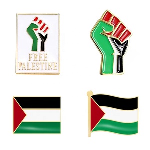 Factory Palestine Flag Pin Custom Hard Soft Enamel Pin